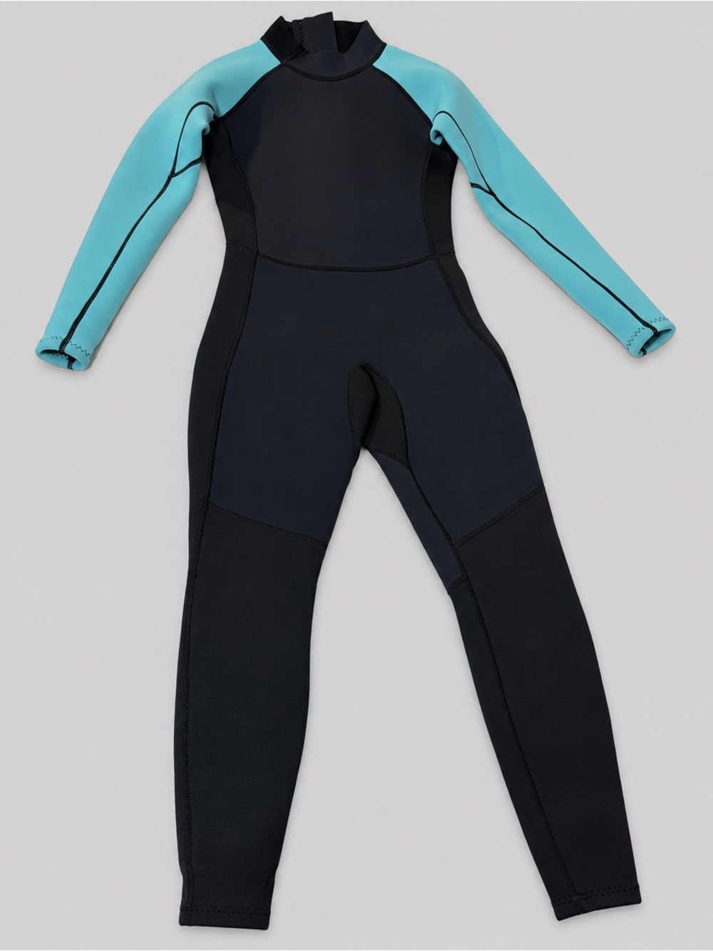 Women's Size Small Black Turquoise Full Wetsuit Back Zip
Surf Dive - Picture 3 of 8